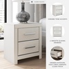 image:imageSignature Design by Ashley Ravalori Contemporary 2Drawer Nightstand with Storage USB Ports and Charging Station BlackWhite