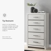 image:imageSignature Design by Ashley Ravalori Contemporary 2Drawer Nightstand with Storage USB Ports and Charging Station BlackWhite