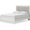image:imageSignature Design by Ashley Ravalori Contemporary 2Drawer Nightstand with Storage USB Ports and Charging Station BlackWhite