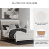 image:imageSignature Design by Ashley Ravalori Contemporary 2Drawer Nightstand with Storage USB Ports and Charging Station BlackWhite