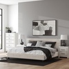 image:imageSignature Design by Ashley Ravalori Contemporary 2Drawer Nightstand with Storage USB Ports and Charging Station BlackWhite
