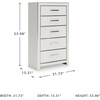image:imageSignature Design by Ashley Ravalori Contemporary 2Drawer Nightstand with Storage USB Ports and Charging Station BlackWhite
