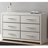 image:imageSignature Design by Ashley Ravalori Contemporary 2Drawer Nightstand with Storage USB Ports and Charging Station BlackWhite