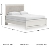 image:imageSignature Design by Ashley Ravalori Contemporary 2Drawer Nightstand with Storage USB Ports and Charging Station BlackWhite
