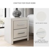 image:imageSignature Design by Ashley Ravalori Contemporary 2Drawer Nightstand with Storage USB Ports and Charging Station BlackWhite