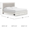 image:imageSignature Design by Ashley Ravalori Contemporary 2Drawer Nightstand with Storage USB Ports and Charging Station BlackWhite