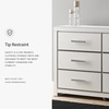 image:imageSignature Design by Ashley Ravalori Contemporary 2Drawer Nightstand with Storage USB Ports and Charging Station BlackWhite