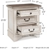 image:imageSignature Design by Ashley Realyn 24in French Country 1Drawer NightstandChipped White
