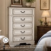 image:imageSignature Design by Ashley Realyn French Country 5 Drawer Chest Tipover Restraint Device 2tone Finish Wood 4013 W x 1813 D x 5813 H Chipped White17D x 34W x 483H 5 Drawers