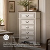 image:imageSignature Design by Ashley Realyn French Country 5 Drawer Chest Tipover Restraint Device 2tone Finish Wood 4013 W x 1813 D x 5813 H Chipped White17D x 34W x 483H 5 Drawers