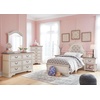 image:imageSignature Design by Ashley Realyn French Country 5 Drawer Chest Tipover Restraint Device 2tone Finish Wood 4013 W x 1813 D x 5813 H Chipped White17D x 34W x 483H 5 Drawers