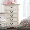 image:imageSignature Design by Ashley Realyn French Country 5 Drawer Chest Tipover Restraint Device 2tone Finish Wood 4013 W x 1813 D x 5813 H Chipped White17D x 34W x 483H 5 Drawers