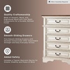 image:imageSignature Design by Ashley Realyn French Country 5 Drawer Chest Tipover Restraint Device 2tone Finish Wood 4013 W x 1813 D x 5813 H Chipped White17D x 34W x 483H 5 Drawers