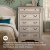 image:imageSignature Design by Ashley Realyn French Country 5 Drawer Chest Tipover Restraint Device 2tone Finish Wood 4013 W x 1813 D x 5813 H Chipped White183D x 403W x 583H 5 Drawers