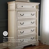 image:imageSignature Design by Ashley Realyn French Country 5 Drawer Chest Tipover Restraint Device 2tone Finish Wood 4013 W x 1813 D x 5813 H Chipped White183D x 403W x 583H 5 Drawers