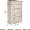 image:imageSignature Design by Ashley Realyn French Country 5 Drawer Chest Tipover Restraint Device 2tone Finish Wood 4013 W x 1813 D x 5813 H Chipped White183D x 403W x 583H 5 Drawers