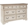 image:imageSignature Design by Ashley Realyn French Country 7 Drawer Two Tone Dresser Chipped White and 3 Drawer Nightstand with Electrical Outlets amp USB Ports Chipped White7