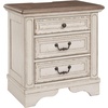 image:imageSignature Design by Ashley Realyn French Country 7 Drawer Two Tone Dresser Chipped White and 3 Drawer Nightstand with Electrical Outlets amp USB Ports Chipped White7