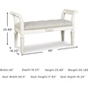 image:imageSignature Design by Ashley Realyn Upholstered Accent Bench Antique WhiteRaelyn