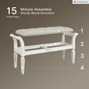 image:imageSignature Design by Ashley Realyn Upholstered Accent Bench Antique WhiteRaelyn