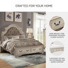 image:imageSignature Design by Ashley Realyn Upholstered Tufted Cottage Headboard ONLY Twin Vintage WhiteQueen
