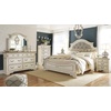image:imageSignature Design by Ashley Realyn Upholstered Tufted Cottage Headboard ONLY Twin Vintage WhiteQueen