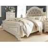 image:imageSignature Design by Ashley Realyn Upholstered Tufted Cottage Headboard ONLY Twin Vintage WhiteQueen