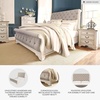 image:imageSignature Design by Ashley Realyn Upholstered Tufted Cottage Headboard ONLY Twin Vintage WhiteQueen
