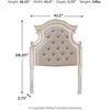 image:imageSignature Design by Ashley Realyn Upholstered Tufted Cottage Headboard ONLY Twin Vintage WhiteTwin