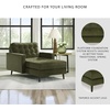 image:imageSignature Design by Ashley Reveon Lakes MidCentury Modern Tufted Velvet Chaise with Loose Seat Cushions Dark Green
