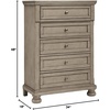image:imageSignature Design by Ashley Robbinsdale 5 Drawer Chest Tall Dresser for Bedroom Organization Antique White 34W Quick and Easy Assembly Wood Select Oak Veneer and Engineered WoodLight Gray