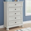 image:imageSignature Design by Ashley Robbinsdale 5 Drawer Chest Tall Dresser for Bedroom Organization Antique White 34W Quick and Easy Assembly Wood Select Oak Veneer and Engineered WoodWhitewash