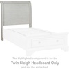 image:imageSignature Design by Ashley Robbinsdale Twin Sleigh Headboard Antique WhiteWhitewash
