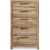 image:imageSignature Design by Ashley Rustic Nightstand with USB Brown Bedside Table153D x 317W x 539H 5 Drawers