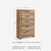 image:imageSignature Design by Ashley Rustic Nightstand with USB Brown Bedside Table153D x 317W x 539H 5 Drawers
