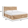 image:imageSignature Design by Ashley Rustic Nightstand with USB Brown Bedside TableKing