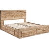 image:imageSignature Design by Ashley Rustic Nightstand with USB Brown Bedside TableKing