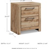 image:imageSignature Design by Ashley Rustic Nightstand with USB Brown Bedside TableOne Size