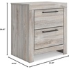 image:imageSignature Design by Ashley Ryderton 2 Drawer Nightstand Light Gray