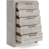 image:imageSignature Design by Ashley Ryderton 6 Drawer Bedroom Dresser Gray153D x 317W x 54H 5 Drawers
