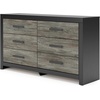 image:imageSignature Design by Ashley Ryderton 6 Drawer Bedroom Dresser Gray153D x 587W x 325H 6 Drawers