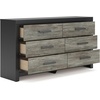 image:imageSignature Design by Ashley Ryderton 6 Drawer Bedroom Dresser Gray153D x 587W x 325H 6 Drawers