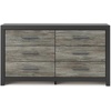image:imageSignature Design by Ashley Ryderton 6 Drawer Bedroom Dresser Gray153D x 587W x 325H 6 Drawers