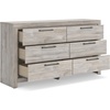 image:imageSignature Design by Ashley Ryderton 6 Drawer Bedroom Dresser Gray153D x 587W x 365H 6 Drawers