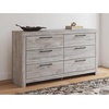 image:imageSignature Design by Ashley Ryderton 6 Drawer Bedroom Dresser Gray153D x 587W x 365H 6 Drawers