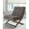 image:imageSignature Design by Ashley Scissor Base Slipper Accent Chair BrownGrayish Brown