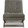 image:imageSignature Design by Ashley Scissor Base Slipper Accent Chair BrownGrayish Brown