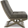 image:imageSignature Design by Ashley Scissor Base Slipper Accent Chair BrownGrayish Brown