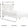 image:imageSignature Design by Ashley Shawburn Queen Farmhouse Platform BedWhiteDark Charcoal Gray