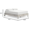 image:imageSignature Design by Ashley Shawburn Vintage Queen Platform Bed with Metal Slats No Box Spring Needed Light Gray